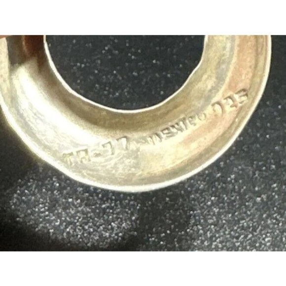 Signed Taxco Mexico Sterling Silver Hoop Earrings Dangle TR-77 - Picture 5 of 6